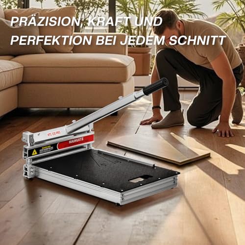 17mm Laminatschneider Pro | 330mm Vinylschneider für LVP, SPC, WPC, Bambus & Parkett | 0°-45° Winkelschnitt | Wolframstahlklinge | Staubfrei, ergonomisch | Profi Werkzeug für Bodenbeläge