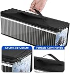 Storage Bag Compatible with PS5/PS4/PS3 Games | Portable Carrying Case Holds Around 30-35 Game Discs, TPU Clear Games Holder Organizer for PS Game Collectors, Black
