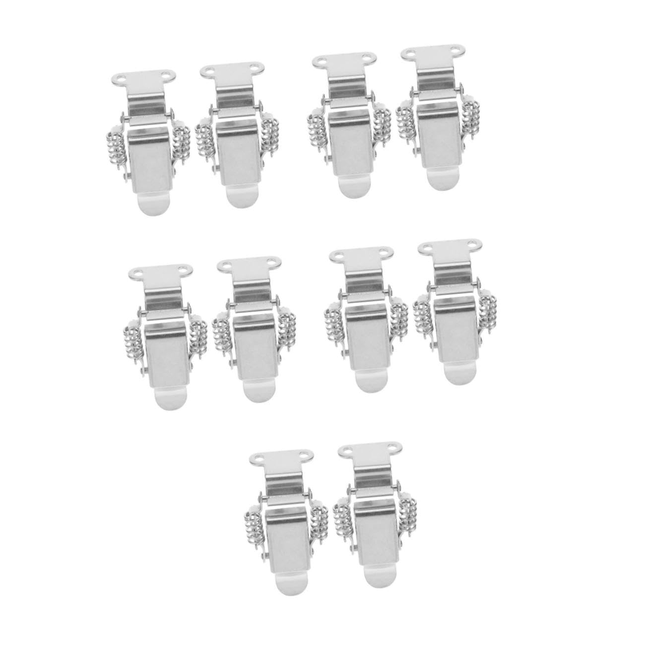 Loquets à ressort TEHAUX lot de 10 en acier nickelé argenté pour placard