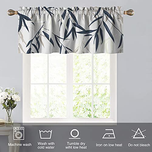 Vigesun Bamboo Print Kitchen Valances For Windows, Modern Art Valance For Living Room Bedroom Cafe Room Darkening Half Window Curtains For Home Decor (52X18 Inch, 1 Panel) #TOP4