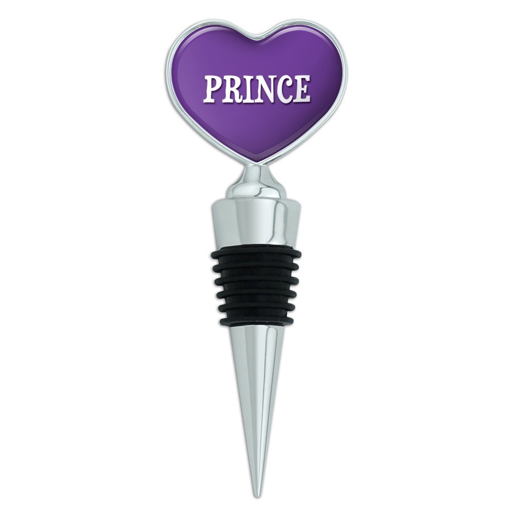 Heart Love Wine Bottle Stopper Names Male Pa-Pr - Prince - Purple