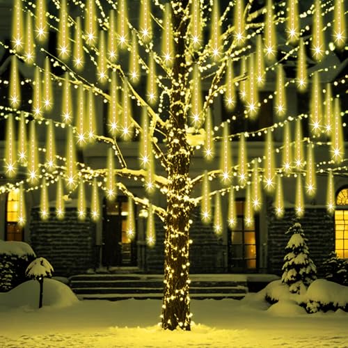 ZPQBEYE Outdoor Meteor Shower Christmas Lights 24-Tube