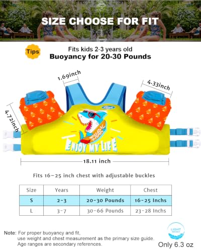 Image of AEOCOO Puddle Float Jumper for Swiming, Toddler Swim Vest for Water Play, Pool Floats with Swimming Arm Floaties Swim Jacket & Water Wings for Kids Swimmies, Boys, Girls, Ninos
