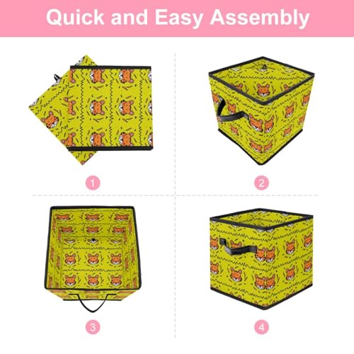 Rangement jouets et vêtements pour chambre d'enfant motif tigre
