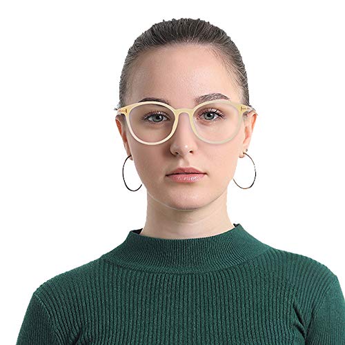 Image of VisionGlobal Blue Light Blocking Glasses for Women /Men, Computer Reading, TV Glasses, Stylish Oval Frame