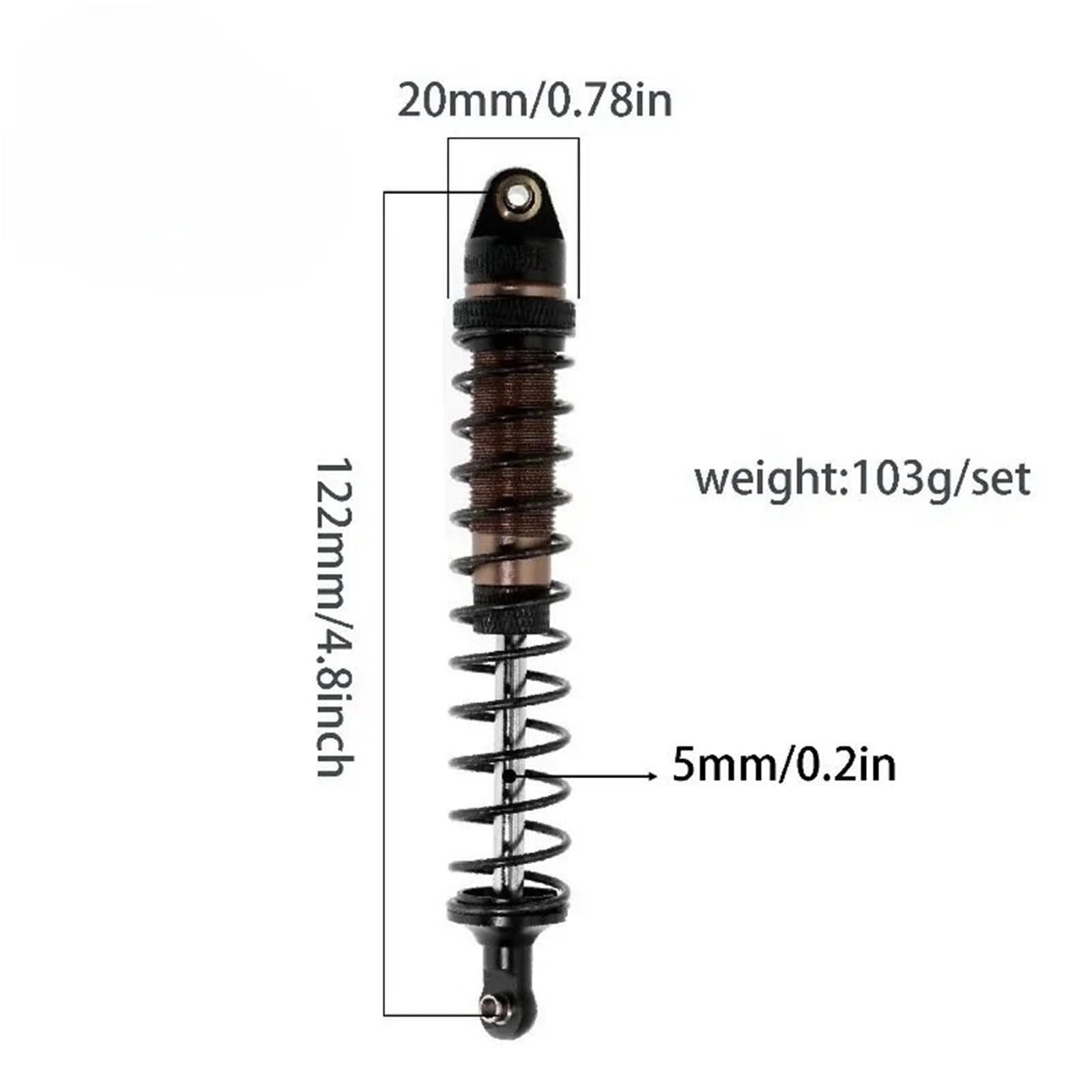 Per Traxxas Slege Sled Flying God Per FS Lunghezza Totale 1/8 1 Set 120MM Ammortizzatore In Metallo RC Car Accessori Giocattoli Rc