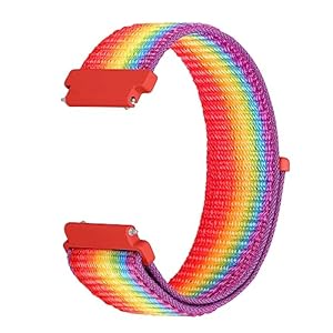 KIBDSNG Nylon 20mm Watch Strap Compatible with Garmin Vivoactive 6/5/3/3 Music/Forerunner 55/165/245/645/Venu/Venu 2 Plus,Sport Replacement Band for Samsung Galaxy Watch 7/6/5/4/FE 40mm 44mm