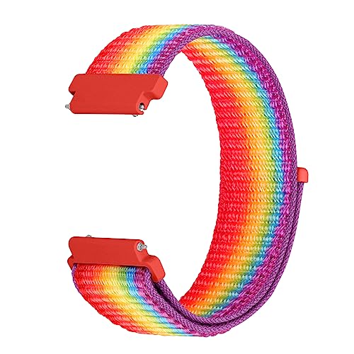 KIBDSNG Nylon 20mm Watch Strap Compatible with Garmin Vivoactive 6/5/3/3 Music/Forerunner 55/165/245/645/Venu/Venu 2 Plus, Sport Replacement Band for Samsung Galaxy Watch 7/6/5/4/FE 40mm 44mm