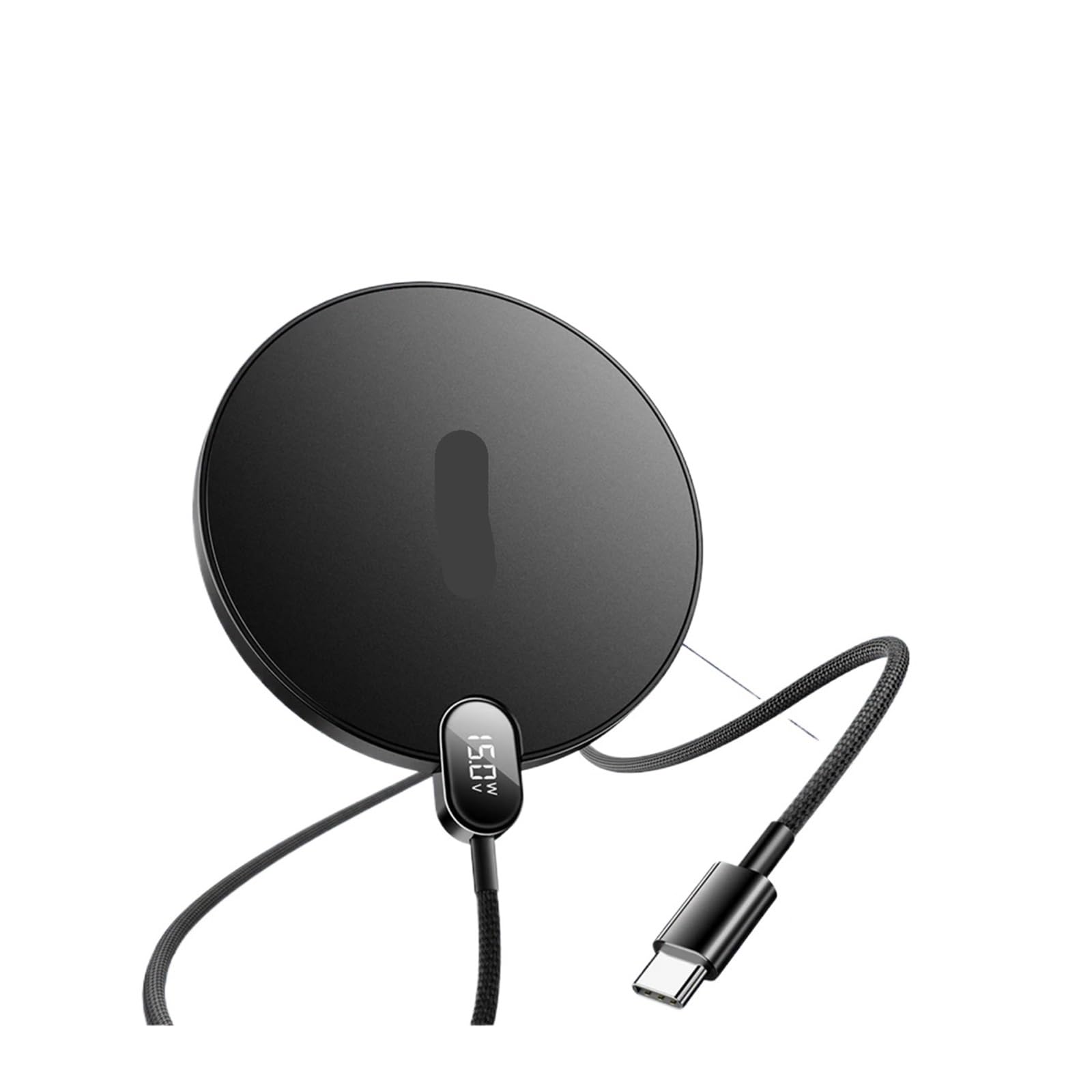 Chargeur sans Fil, Chargeur sans Fil 15 W avec Affichage numérique LED et Station de Charge Rapide(Zwart)