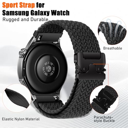 Ghttymtt 22mm Elastic Nylon Strap for Samsung Galaxy Watch 3 45mm / 46mm, Adjustable Sport Wirstband for Huawei Watch GT 3 46mm / 3 Pro/GT 2 / Gear S3 Forerunner 255 265