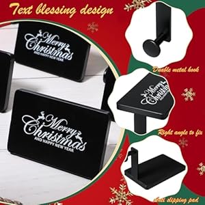 4 Pack Merry Christmas Stocking Holders Mantel Stocking Hangers Heavy Duty Fireplace Stocking Holders Weighted Stocking Hanging Hooks for Xmas Holiday Party Decoration(Black) 4 Pack Merry Christmas Stocking Holders Mantel Stocking Hangers Heavy Duty Fireplace Stocking Holders Weighted Stocking Hanging Hooks for Xmas Holiday Party DecorationBlack