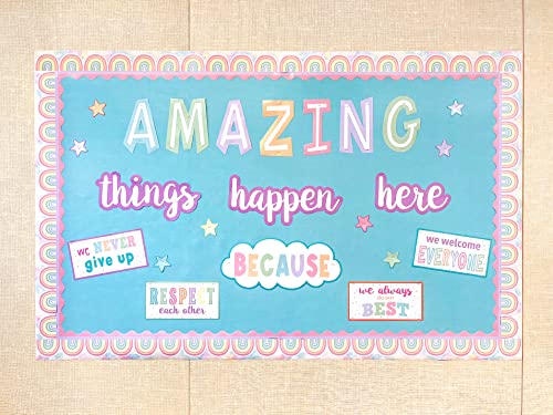 Teacher Created Resources Pastel Pop Rainbows Die-Cut Border Trim (TCR8431) by Teacher Created Resources - Used condition - Image 4
