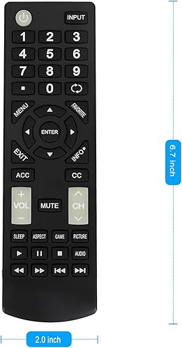 Miniatura 5 de Control remoto de repuesto aplicable para Insignia TV NS-32D220NA20 NS-43D420NA20 NS-55D420NA20 NS-39D310NA19 NS-19D310NA19 NS-24D310NA19