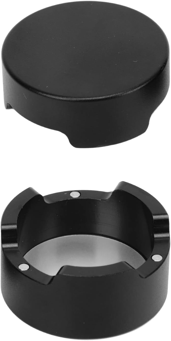 Billiard Chalk Round Aluminum Alloy Cue Chalk Box Holder, Black, Compact and Portable for Pool Cue Sports Accessories