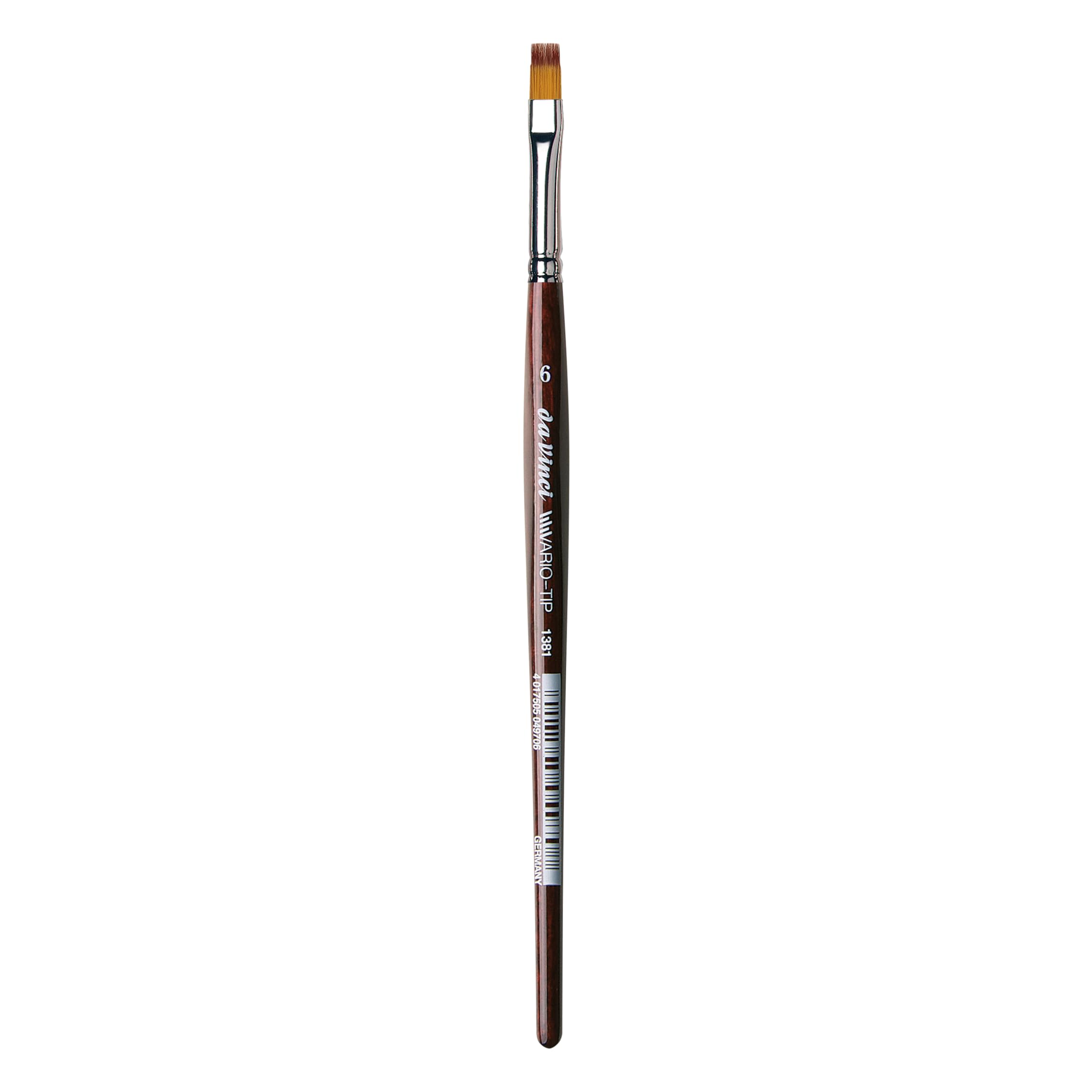 Watercolor Series 1381 VarioTip Paint Brush, Flat Synthetic, Size 6 (1381-06)