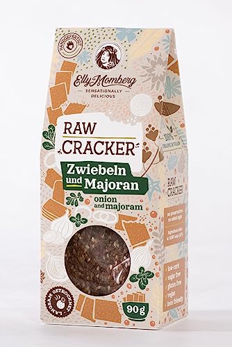 Elly Momberg - Bio -Keto – Raw Cracker – Zwiebel & Majoran – Low Carb* glutenfrei und vegan 1er Pack 90 g