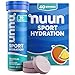 Nuun Sport: Electrolyte Tablets, Effervescent Hydration Supplement, Grape, Box of 4 Tubes (40 servings), Sports Drink for Replenishment of Essential Electrolytes Lost Through Sweat
