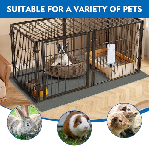 350 ml Trinkbrunnen für kleine Haustiere, Trinkflasche für Kaninchen, Hamster, Meerschweinchen, Nagertränke mit Edelstahl-Kugelventil, Leise, Hängend, Haustier Wasserspender mit Halterung