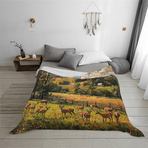 Couverture en flanelle supérieure au motif cerf rustique chic - 6