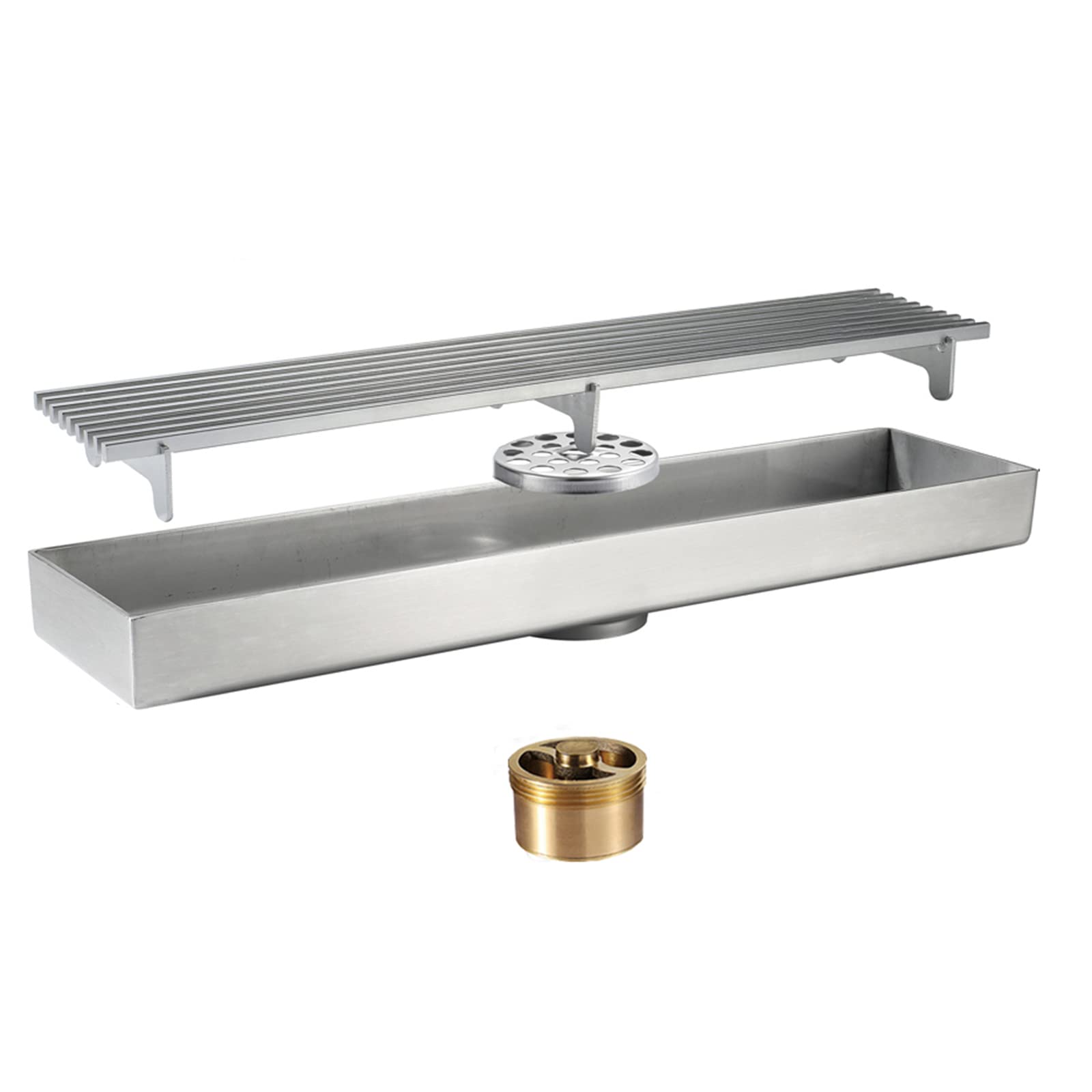 12インチのシャワー排水口、長方形のリニアシャワー排水口、タイル  