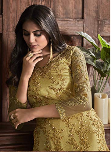 Image of Delisa Indian Pakistani traditional Eid Party Plus Size ready to wear salwar kameez suit Dress for women with dupatta-2088