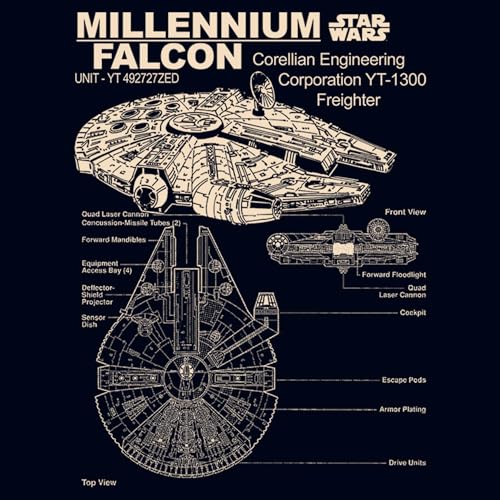 STAR WARS Girl's Corellian Freighter T-Shirt2