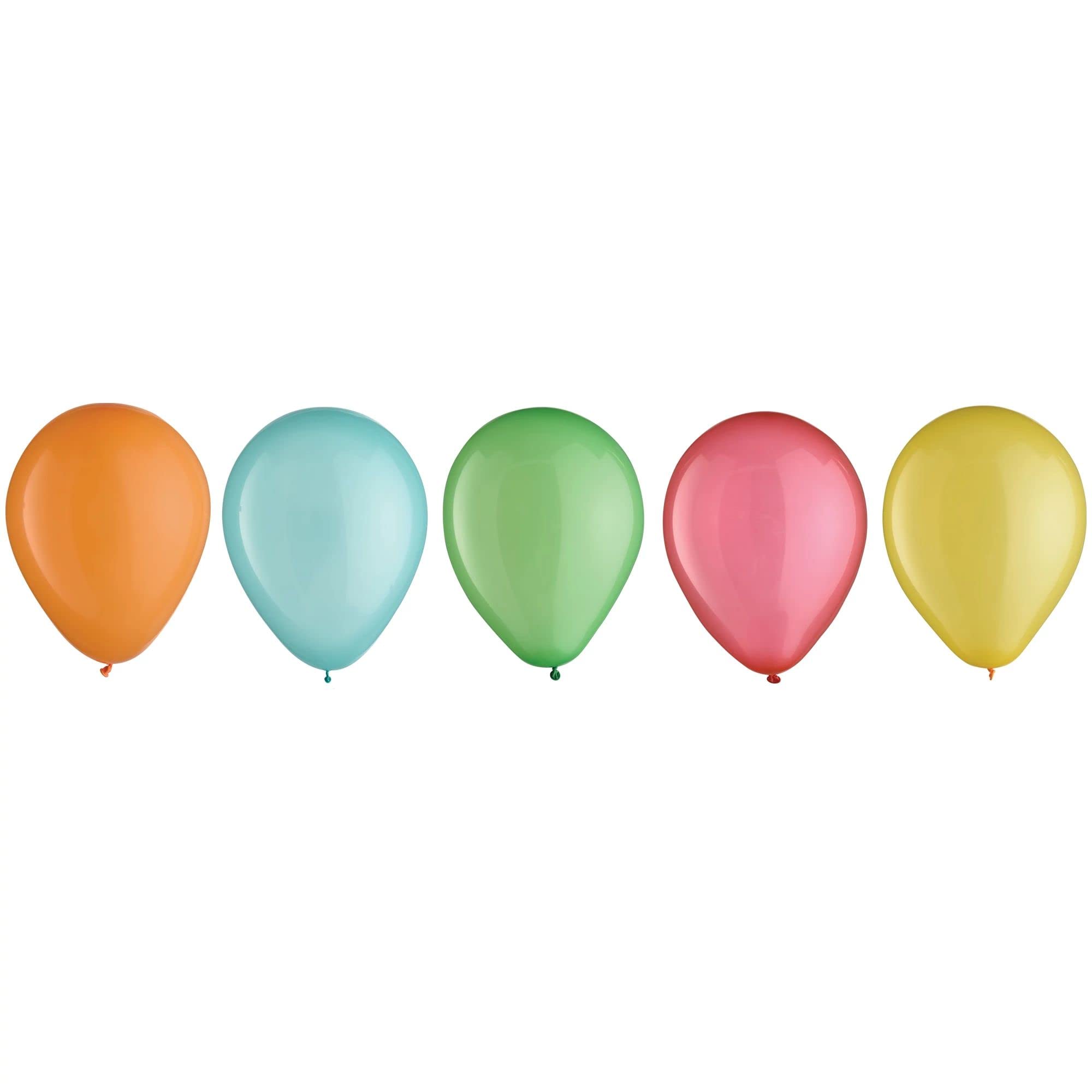 Amscan 110763 - Palloncino in lattice, 13 cm, colori assortiti | 25 pezzi