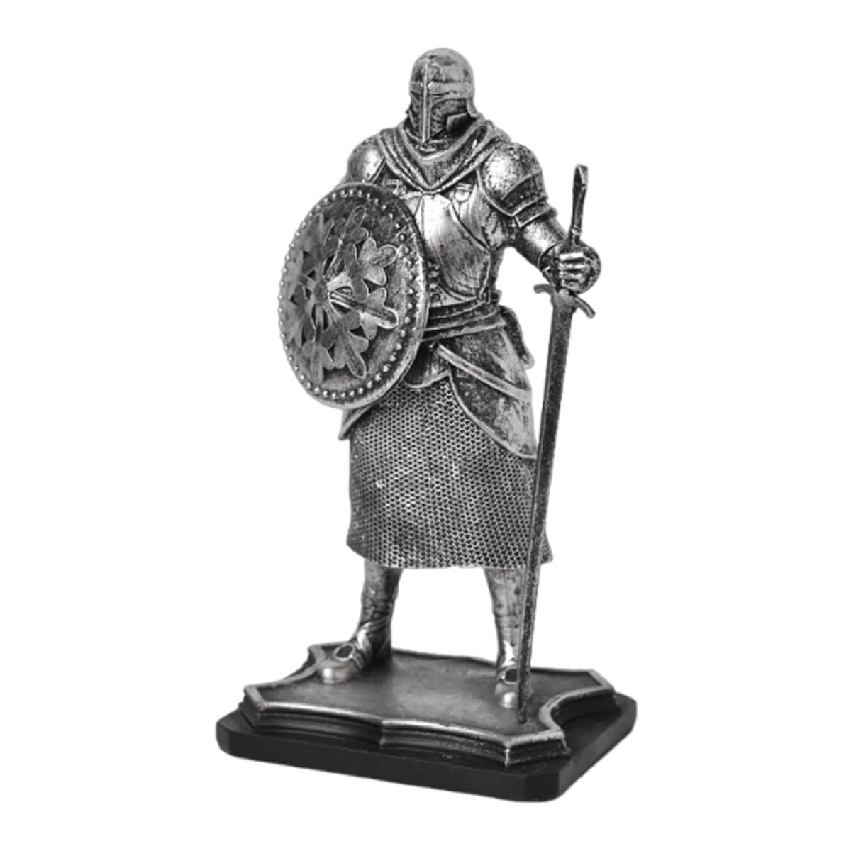 Statue de soldat médiéval en résine d'art pour déco chic