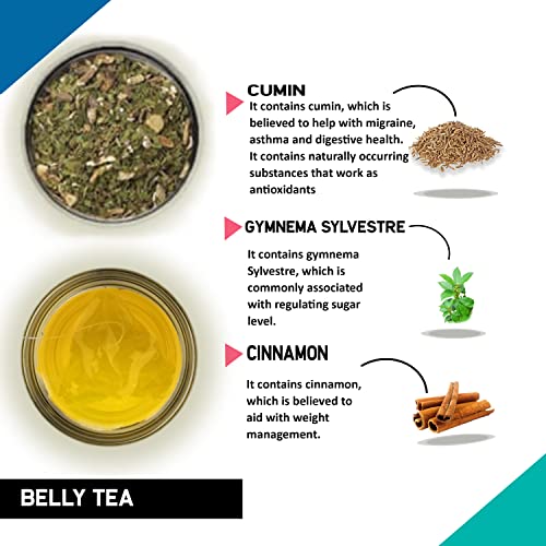 Image of Teacurry Belly Fat Tea (30 Tea Bags) - Helps in Weight Management, Reduce Belly Fat, Supports Metabolism & Digestion | Natural Herbal Tea Blend | For Both Men & Women