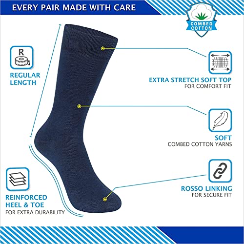 Kid's Combed Cotton School Socks Pack of 5 (Navy) SIZE: 5 TO 6 YEARS3