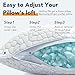 QUTOOL Cooling Pillow for Sleeping, CertiPUR-US Shredded Memory Foam Queen Pillows Set of 2, Cool Pillow for Hot Sleepers Adjustable Firm Pillow for Side, Back, Stomach Sleepers Soft Yet Support,White