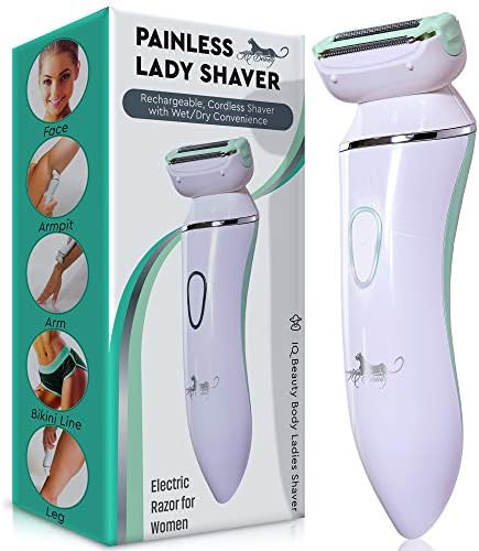 IQ Beauty Electric Razor for Women Cordless 3 Blade Rechargeable Waterproof Lady Shaver