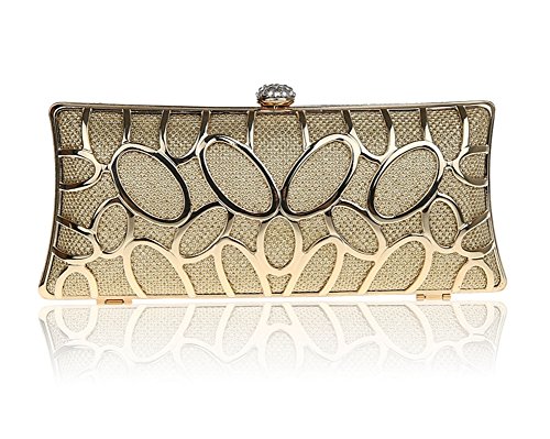 Mme pochette sac de soirée C mode d'embrayage avec strass brillants
