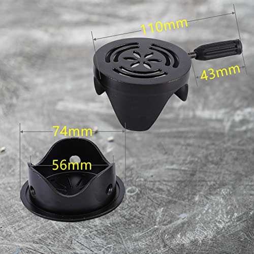 NOBLE HOOKAH Shisha Kopf Set Eloxiertes Aluminium Smokebox Shisha Zubehör mit 7-Loch-Silikon Shisha Kopf Phunnel – Bild 4