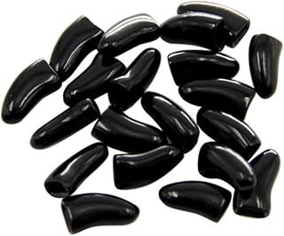 Toyvian 20 Piezas Tapas de Garras Cubiertas de uñas para el Cuidado de Las Patas Puntas de uñas de Gato Puntas de Garras de Mascotas Tapas de uñas de Gato Black