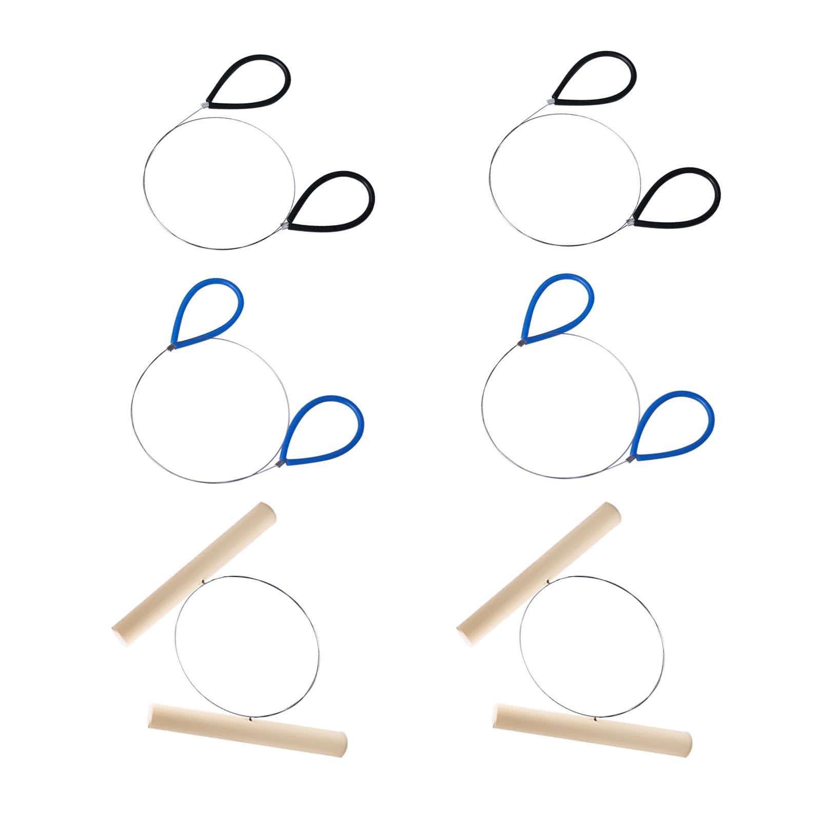DEANKEJI 6 Pieces Cheese Wire, Cheese Wire Cutter, Cheese Cutter with Wire, Cutting Wire, for Pottery Clay Ceramic Art Sculptures and Clay Ceramic Making