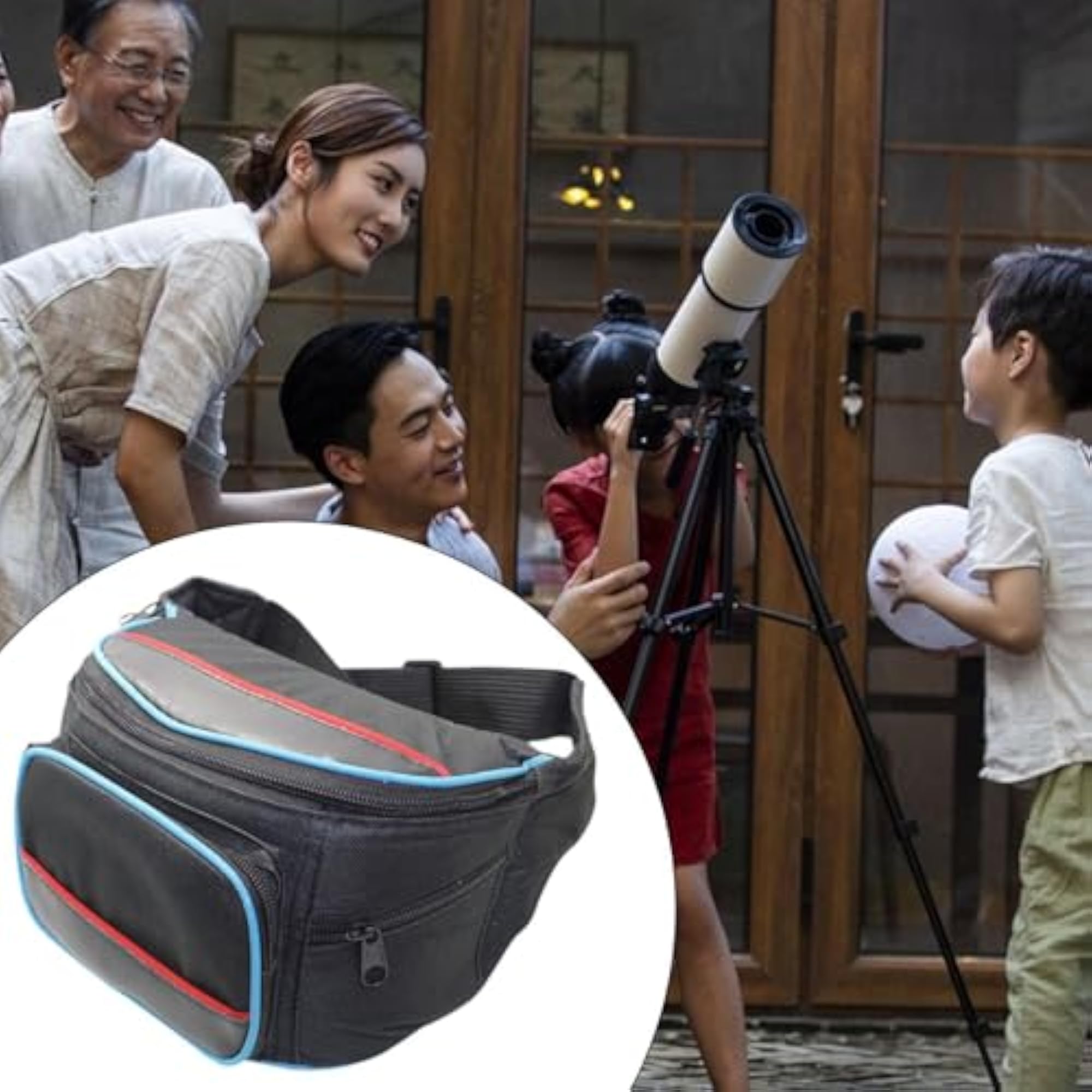 LR Decor Eyepiece Waist Bag Multifunction Sturdy Carrying Bag