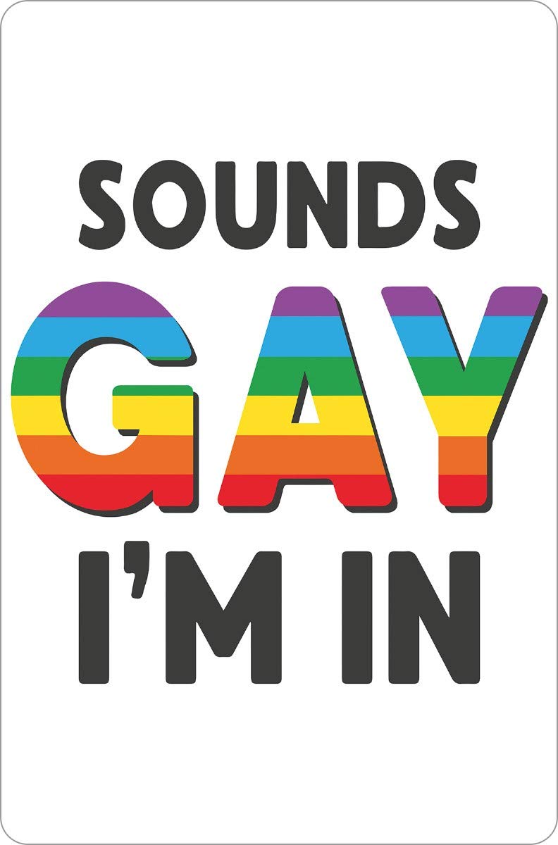 Grindstore Nc Sounds Gay I'm In Small Tin Sign White 10X15cm
