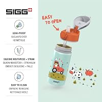 Sigg Miracle Tractor alumínium gyerek kulacs szívószállal - vízzöld/narancs - 0,4 l 3