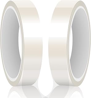 HTVRONT Heat Resistant Tape - Sublimation Tape 2 Rolls 20mm x 33m Heat Transfer Tape, No Residue Heat Tape for Sublimation Blanks Tumblers Mugs Fabrics, Adhesive Heat Transfer Heat Press Tape (Clear)