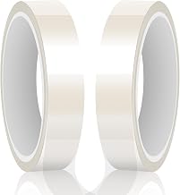 HTVRONT Heat Resistant Tape - Sublimation Tape 2 Rolls 20mm x 33m Heat Transfer Tape, No Residue Heat Tape for Sublimation Blanks Tumblers Mugs Fabrics, Adhesive Heat Transfer Heat Press Tape (Clear)