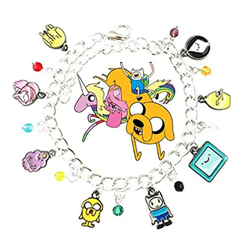 Image of New Horizons Production Adventure Time Themed Multicharm Metal Charm Bracelet