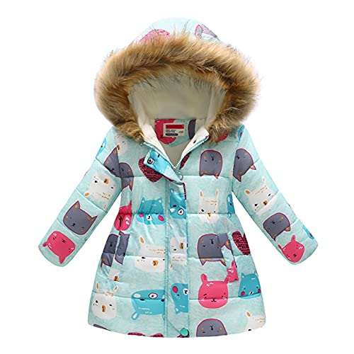 Generisch 2025 - Niño Bebé Niños Invierno Grueso Cálido Con Abrigo A Prueba De Viento Chaqueta Exterior, Broche Bisutería, azul celeste, 8-9 años