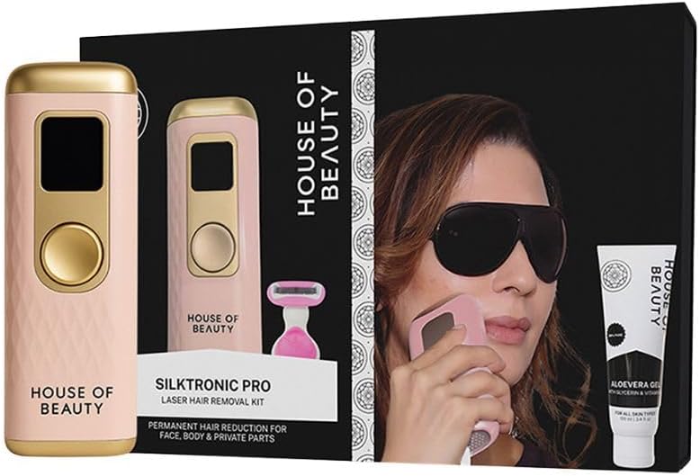 Silktronic Pro Hair Removal Kit with IPL Laser Hair Removal Technology for Face, Underarms, Arms, Legs, Stomach, Back, Pubic Area - For Both Men & Women