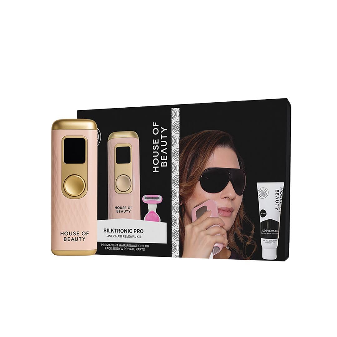 HOUSE OF BEAUTY Silktronic Pro Hair Removal Kit with IPL Laser Hair Removal Technology for Face, Underarms, Arms, Legs, Stomach, Back, Pubic Area - For Both Men & Women-image-9