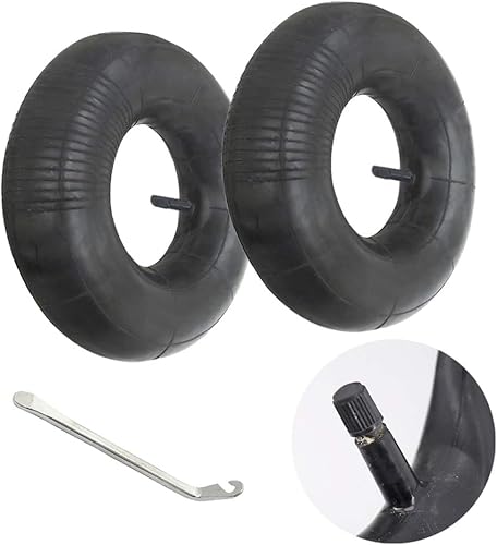2Pcs Inner Tubes 3.50/4.00-6 Wheelbarrow Tires Inner Tube Wheelbarrow Straight Valve with Tyre Lever for Barrow Sack Truck Sack Barrow Wheels Replacement Inner Tube