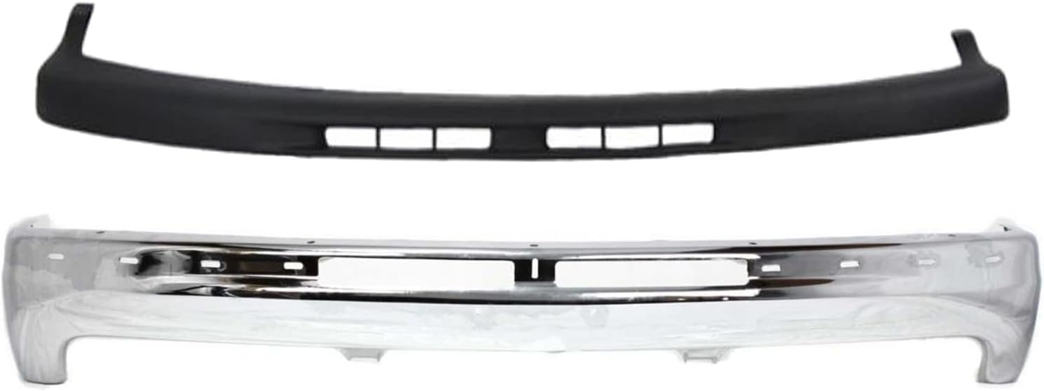 For 00-06 TAHOE 99-02 SILVERADO 1500 FRONT BUMPER FACE BAR CHROME FILLER CAP TXT GM1002376 GM1051103