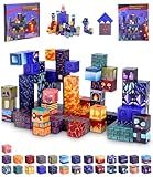 Bloques magnéticos para niños, bloques magnéticos de construcción de 100 unidades, bloques magnéticos para 3+ Años, cubo magnético Minecraft, juguetes de construcción educativos, regalo de Pascua y