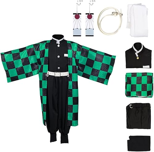 Seaehey Disfraz de kimono japonés de Tanjiro Kamado Nezuko Giyuu para niños