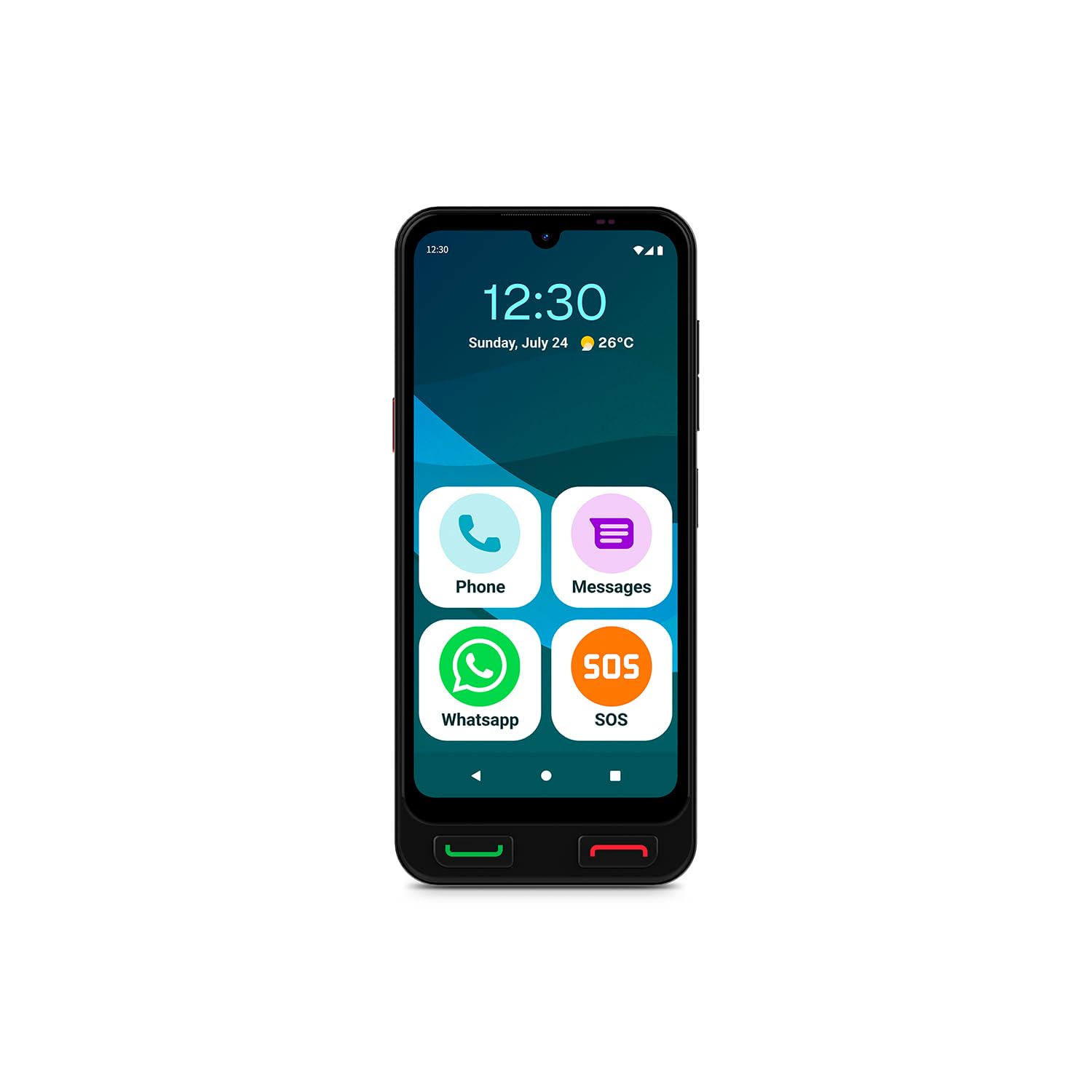 SPC Zeus 2 Pro smartfon dla starszych kompatybilny z aplikacją do zdalnego sterowania i lokalizacji | łatwy tryb, przyciski fizyczne, ikony XXL | 6.1", dwie kamery, 128 GB | stacja ładująca, przycisk